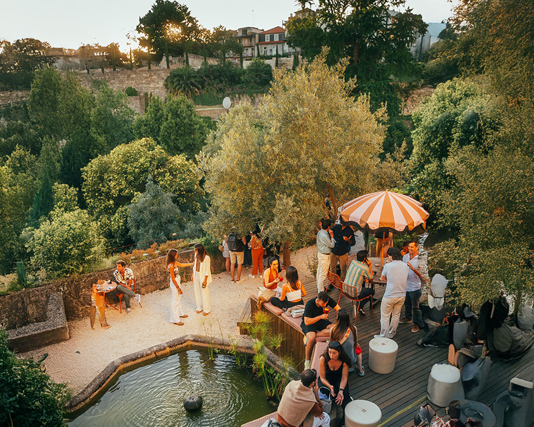 Jardim de fim de tarde